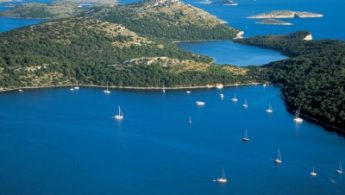 Adriatic sea, islands and boats