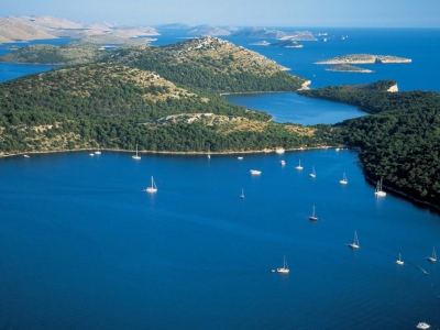Adriatic sea, islands and boats